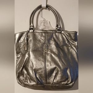 Victorias Secret Silver MetallicTote Bag‎